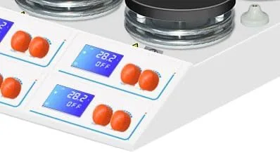 Vista 2 de Multi-position Hot Plate Magnetic Stirrer with Max Capacity 4 * 10L