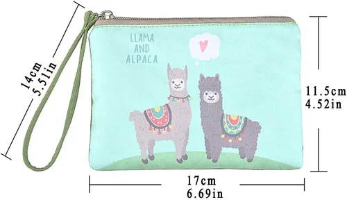 Vista 2 de Rantanto - Monedero, bolsa de lona con asa para maquillaje o celular), BG0023