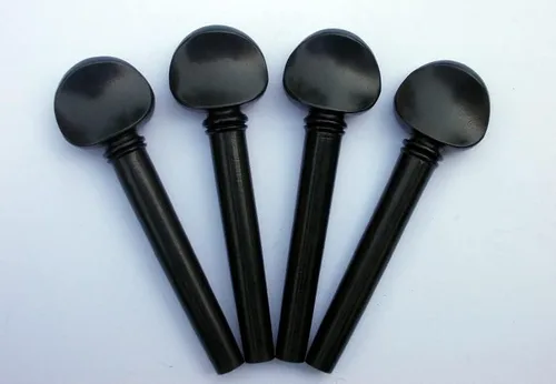Vista 2 de Clavijas para violín modelo suizo de madera de ébano 4/4 eje 45/9/0.276 in 4 piezas (1 juego)
