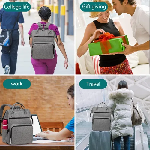 Vista 7 de Mochila de Enfermera Gatycallaty, Gris, Estándar