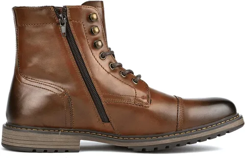 Vista 4 de Bruno Marc Botas de motocicleta para hombre, botas de vestir Oxford