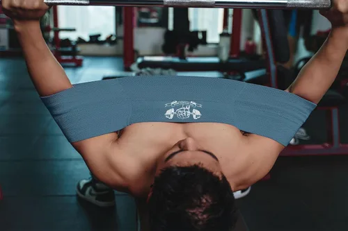 Vista 6 de Banda de eslinga para press de banca para hombres y mujeres, levantamiento de pesas de potencia, fitness, aumento de fuerza, ayuda con press