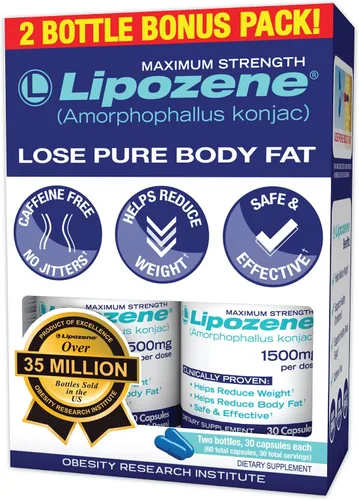 Vista 11 de Lipozene Píldoras de dieta - Suplemento para perder peso - Suprime el apetito - Tres botellas de 90 cápsulas en total
