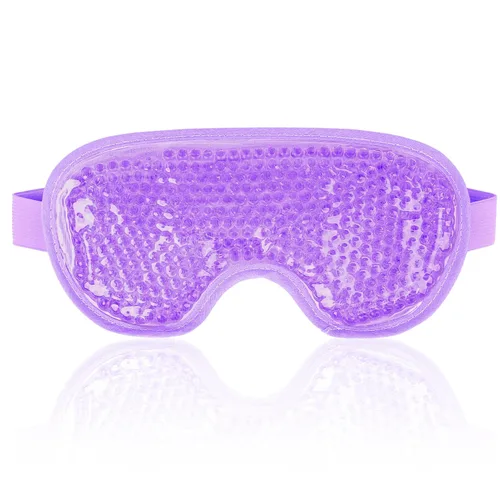Vista 15 de NEWGO Mascarilla refrescante para ojos hinchados, máscara de ojos fríos para ojos para después de cirugía de ojos, alivio del estrés tensional, Azul