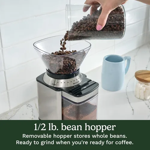 Vista 6 de Cuisinart Molinillo de café, molinillo de café eléctrico automático de un solo toque con fresas y selector de molienda de 18 posiciones, selector