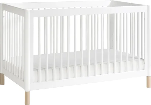 Vista 10 de Babyletto Gelato - Cuna 4 en 1, verde bosque con patas de cuero rubio