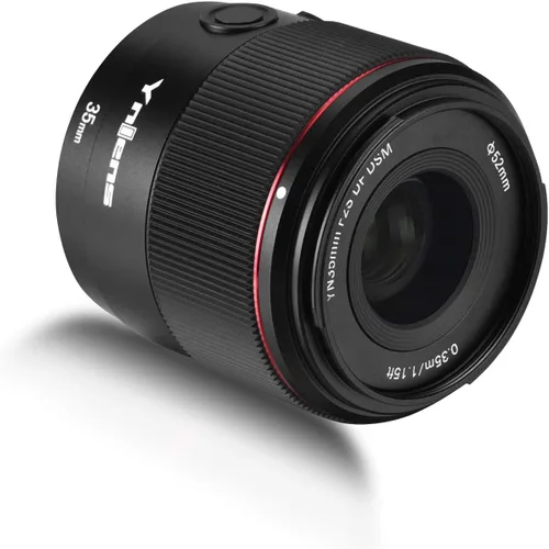 Vista 7 de YONGNUO YN35mm F2S DF DSM Auto Focus Gran Angular Lente Prime para Sony, F2 Gran Apertura Full Frame APS-C para Sony E Mount Cámara Negro