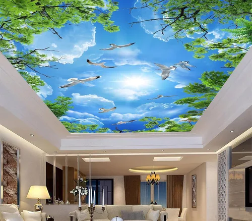 Vista 13 de Papel tapiz mural de pared 3D de metal rojo y negro para dormitorio, 137" x 100