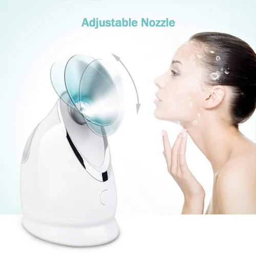 Vista 4 de EZBASICS Vaporizador facial iónico para el hogar, humidificador de niebla cálida atomizador para cara, sauna, spa, senos nasales, hidratación