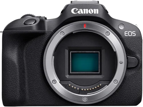 Vista 2 de Canon Cámara sin espejo EOS R100 (6052C002) + software Corel + bolsa + 2 tarjetas de 64 GB + 2 baterías LPE17 + cargador + luz LED + lector