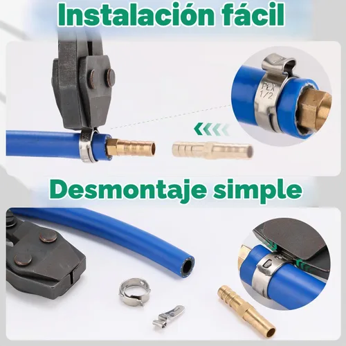 Vista 4 de OURU 54 piezas de anillo de crimpado de 1/2 pulgada PEX, abrazaderas de cincha PEX de acero inoxidable 304, abrazaderas de manguera de una oreja