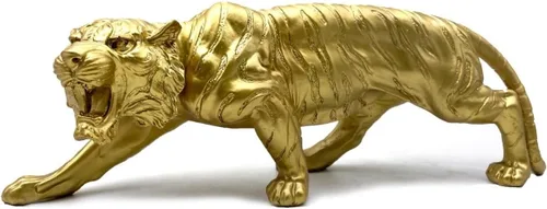 Vista 9 de Estatua de tigre grande de 15.5 pulgadas, escultura, regalos coleccionables para amantes del tigre, oficina, decoración del hogar, accesorios