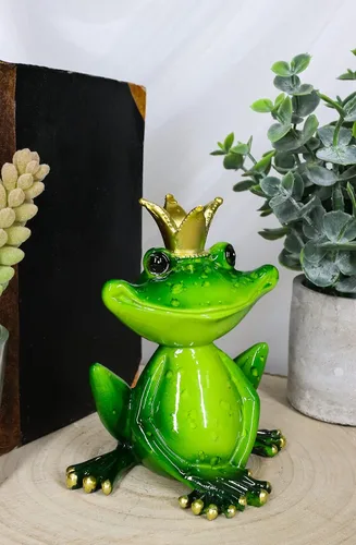 Vista 6 de Ebros Gift Kiss A Frog - Figura decorativa de príncipe encantador con corona, 4.5 pulgadas de alto, ranas coleccionables, sapos, sapos, realeza