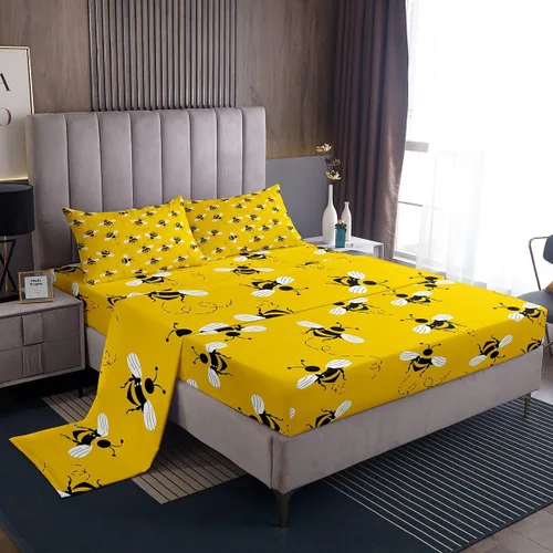 Vista 21 de Erosebridal Highland Cow - Juego de sábanas de tamaño individual con diseño de rosas para niños, niñas, adolescentes, adultos, animales salvajes
