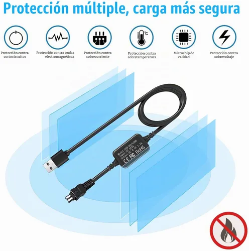 Vista 5 de Cable de alimentación USB AC-L200 cargador para videocámara Sony