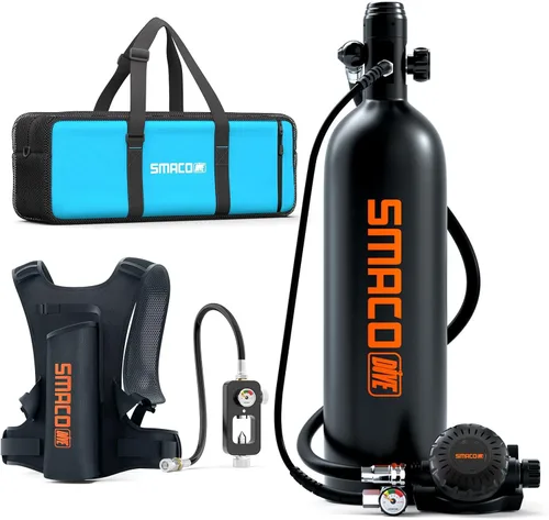 Vista 10 de SMACO S700 Mini Tanque de Buceo 1.9L Tanque de Buceo Portátil Reutilizable Botella Pony de hasta 30 Minutos de Tiempo de Buceo Kit de Tanque de Aire