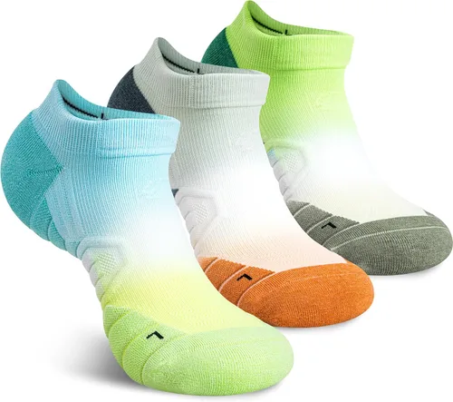 Vista 13 de Hylaea Calcetines Atléticos para Correr con Cojín Acolchado que Absorben la Humedad de Corte Bajo 3 Pares Negro