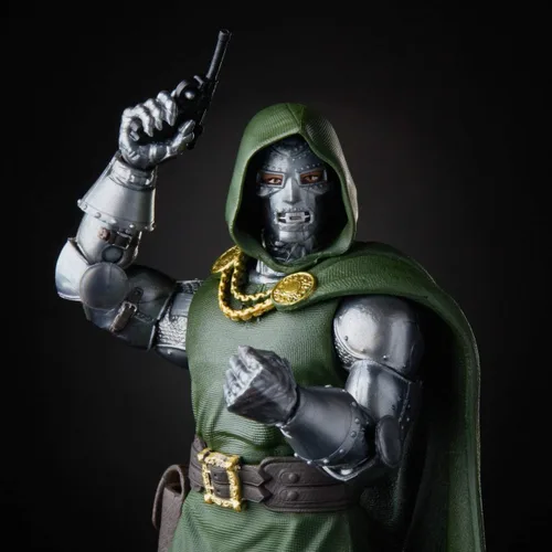 Vista 6 de Serie Marvel Legends Fantastic Four - Figura de acción coleccionable de 6 pulgadas de Doctor Doom, diseño premium, 4 accesorios, 1 pieza