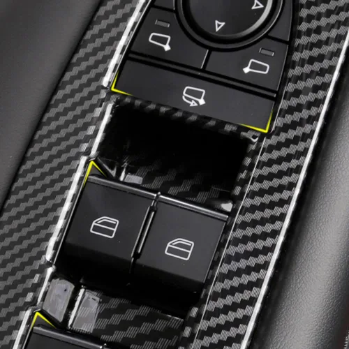 Vista 7 de AOKIO Compatible con Mazda 3 2020 2021 2022 2023 2024 2025 Accesorios Panel de Interruptor de Ventana de Puerta Cubierta Moldura de Botón de Control