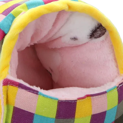 Vista 7 de Wontee Hamster Bed Hideout Sugar Glider Hamaca para animales pequeños, casa de cama cálida para hámsters, erizos, planeadores de azúcar, jerbos