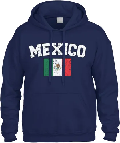 Vista 5 de Cybertela Sudadera con capucha con capucha y diseño de la bandera de México