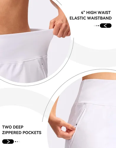 Vista 2 de G Gradual Faldas de golf para mujer, con bolsillos con cremallera, cintura alta, faldas para tenis, atletismo, entrenamiento, casual, verano