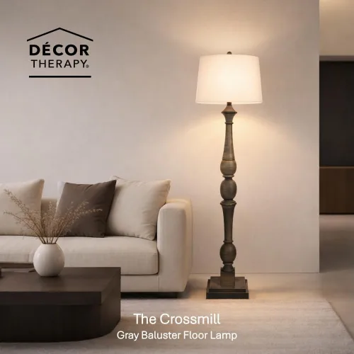 Vista 3 de Decor Therapy PL4379 lámpara de pie Gris cálido