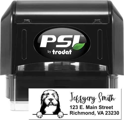 Vista 139 de American Bulldog Stamp Duo, Custom Return Address for Dog Lovers, Personalized Mail Mark for Letters and Cards