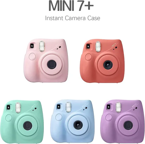 Vista 3 de Rieibi Funda para cámara instantánea Fujifilm Mini 7+, funda protectora de PP con correa de hombro extraíble