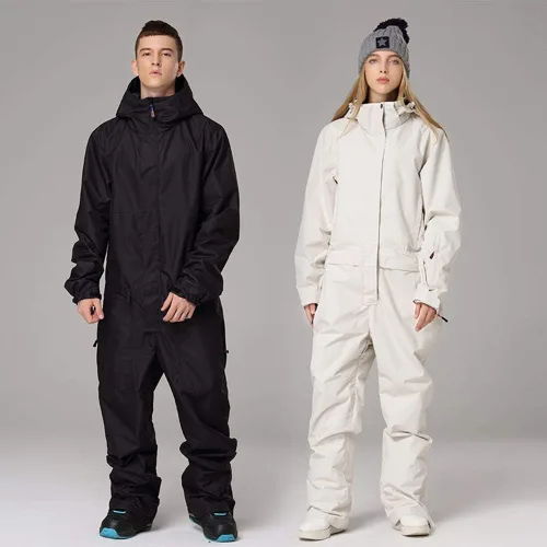 Vista 5 de RIUIYELE One Pieces Ski Suits Jumpsuits Couple SKi Suit Coveralls Winter Outdoor Waterproof Snowsuits for Snow Sports