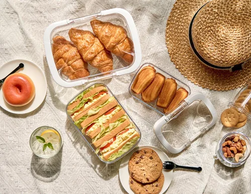 Vista 5 de Felli Duo Loc Tritan - Recipientes de preparación de comidas aptos para microondas sin bisfenol A, a prueba de fugas, contenedor para almuerzos
