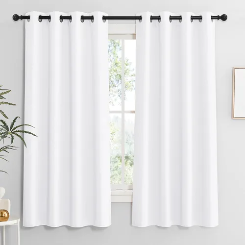 Vista 139 de RYB HOME - Cortinas para armario de 36 pulgadas, cortinas para oscurecer la habitación con ojales resistentes a la oxidación, cortinas de Aqua