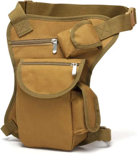 Vista 8 de Bolso táctico militar de la pierna del descenso de Molle, paquete del muslo para la motocicleta, ciclismo, equitación, camping, bolsos de cintura