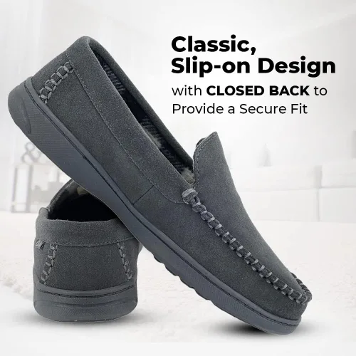 Vista 5 de Clarks Mocasines de gamuza Freddie para hombre, zapatos de casa para interiores y exteriores, antideslizantes, suela flexible, cómoda pantufla