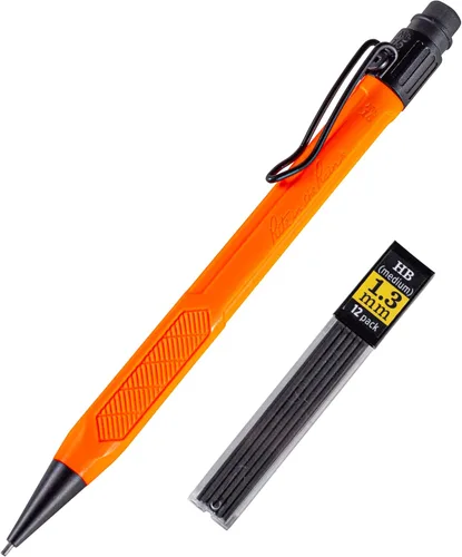 Vista 10 de Rite in the Rain - Lápiz mecánico resistente a la intemperie, barril negro, mina oscura de 1.3 mm, 12 recargas de mina (N°. BK15)
