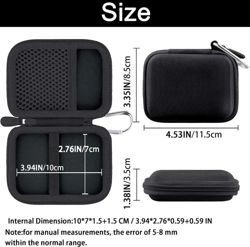 Vista 7 de khanka Estuche de almacenamiento para Lexar ES4 1TB/ES5 2TB/SL500 unidad de Negro