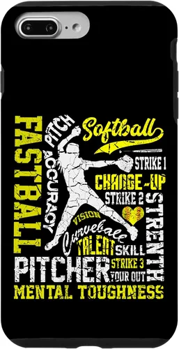 Vista 12 de Distressed Look Softball Pitcher Best Traits for Teen Girls Case for iPhone 17