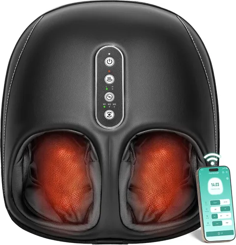 Vista 10 de Nekteck - Máquina masajeadora de pies con calor, masaje de pies Shiatsu para fascitis plantar y neuropatía, herramientas de masaje elegibles
