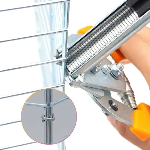 Vista 3 de Juego de 2400 anillos y alicates tipo M para cerdo Wire Cage Clips and Fencing Pliers for Auto Upholstery Repair & Chicken Rabbit Wire Mesh Cages