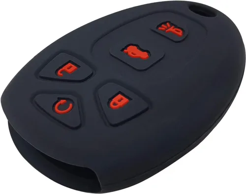 Vista 4 de 2 piezas de funda de llave de mando a distancia de silicona con 5 botones, funda protectora compatible con Chevrolet Malibu Suburban Tahoe Traverse