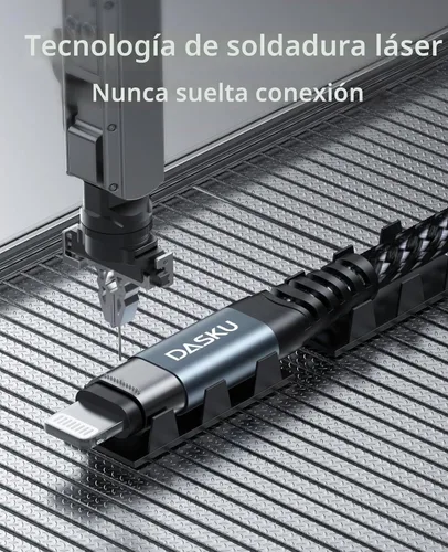 Vista 6 de Cable Lightning de 3 pies, 3 unidades [certificado Apple MFi], cable de carga de nailon trenzado para iPhone, cable de carga resistente compatible