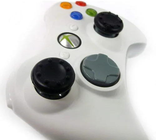 Vista 3 de 4 x Joystick analógico de silicona para mandos de pulgar para PS4 PS3 Xbox One Xbox 360 PS2 Controladores (negro)