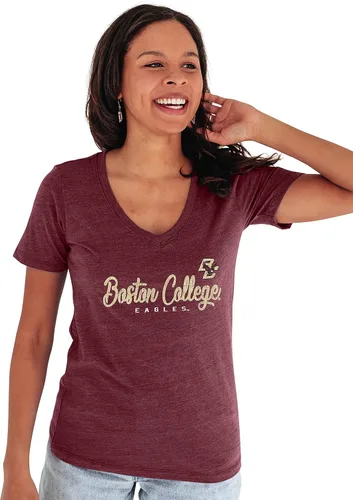Vista 41 de Blue 84 NCAA - Camiseta de triple mezcla con cuello en V para mujer