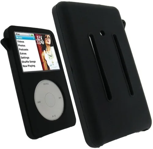Vista 4 de para Funda iPod Classic, Funda de silicona para Apple iPod Classic 6ª 7ª 80GB, 120GB delgada 160GB y iPod Video 5ª 30GB + Protector de pantalla