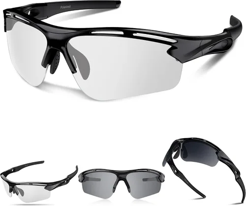 Vista 12 de Lentes de sol polarizados deportivos para hombres y mujeres, protección UV400 para correr, ciclismo, pesca, senderismo, TR90