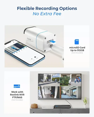 Vista 12 de REOLINK RLC-811A - Cámara de seguridad con cable IP PoE 4K - FoV de 123°, zoom óptico 5X para uso en exteriores, visión nocturna a color, detección