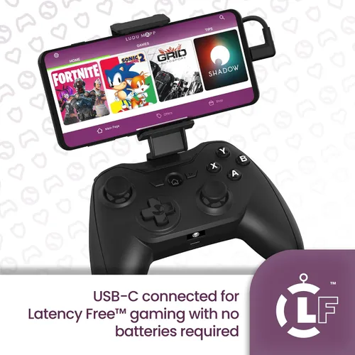Vista 5 de Rotor Riot Gaming Controller for Android Wired Android Gamepad with Triggers Power Pass Through Charging D-Pad - Handheld Game Console Accessory