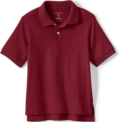 Vista 7 de Lands' End - Polo de uniforme escolar para niños – 100% algodón cómodo que dura todo el año, de fácil cuidado, manga corta Negro