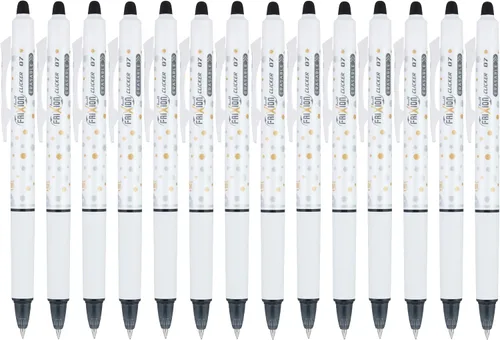 Vista 8 de Pilot FriXion Clicker - Bolígrafos de gel borrables, punta fina (0.027 pulgadas), tinta negra, paquete de 14 bolígrafos recargables, de escritura