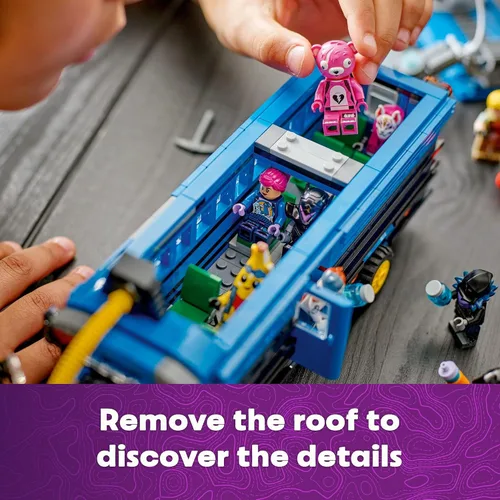 Vista 4 de LEGO Fortnite - Juguete de construcción de autobús de batalla – Juguete coleccionable de Fortnite para niños y niñas, a partir de 10 años – Juego